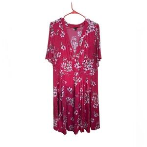 Torrid Short Sleeve Pink Floral - Dress -Size 2X